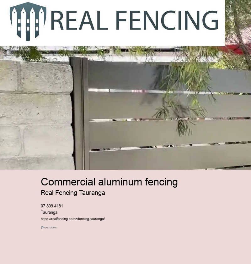 Commercial aluminum fencing