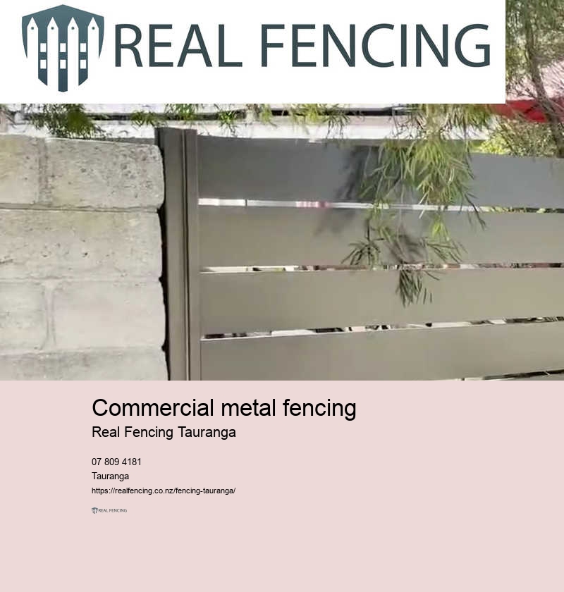 Commercial metal fencing