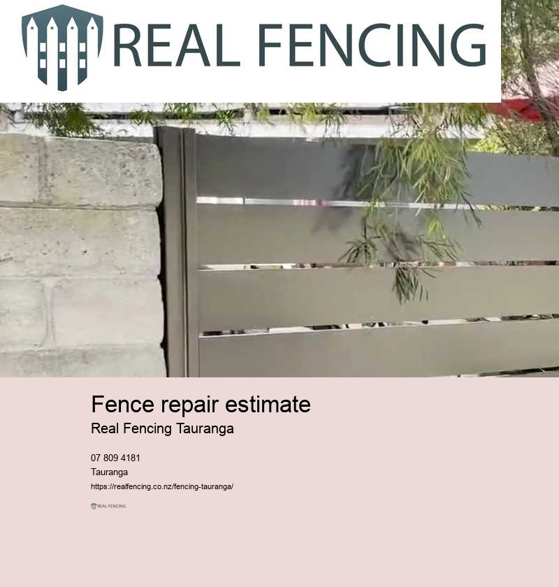 Fence repair estimate