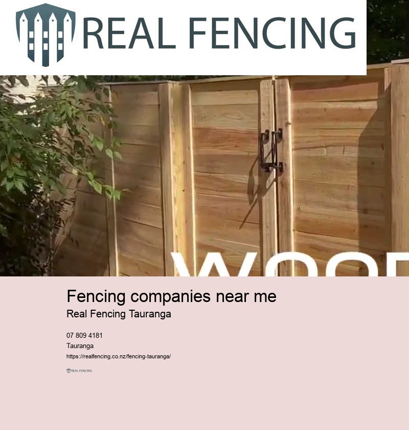 Fencing companies near me