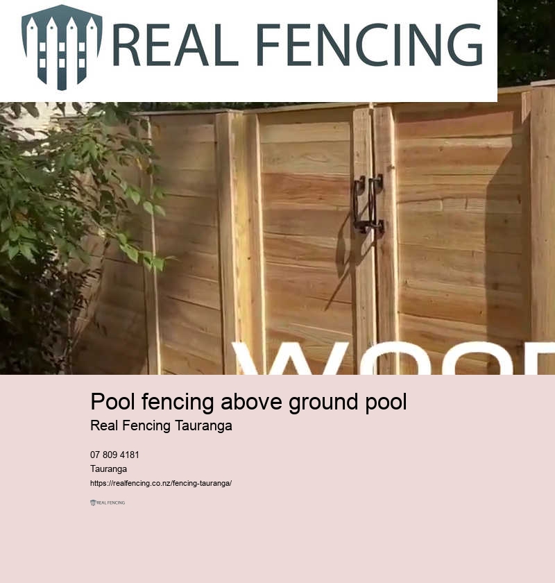 Pool fencing above ground pool